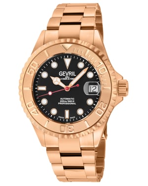 Men's Wall Street 4757B Swiss Automatic Sellita SW200 Black Dial Watch
