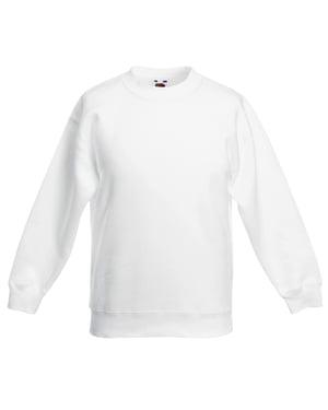 Fruit Of The Loom Kids Unisex Klassieke 80/20 set-in Sweater (2 stuks) (Wit)