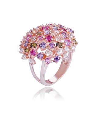 Orphelia Dames 925 Sterling Zilveren Ring - Roze ZR-7451/RG
