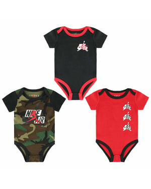 Nike Air Jordan 3 Pack Green Red Black Boys Infants Bodysuits DB7274 900