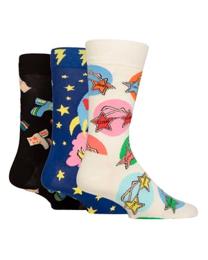 3 Pack Elton John Unisex Sokken - Marineblauw