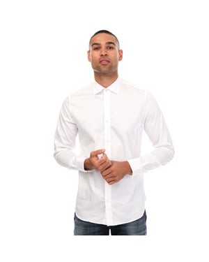 Ted Baker Bellow slim overhemd met lange mouwen en stretch voor heren, wit