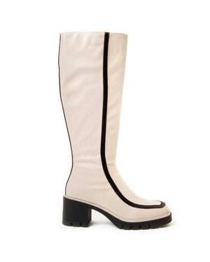 Montevita Heel Boot Linne In White