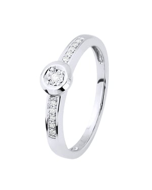 Diamond Solitaire ondersteund 0060 0,50 Cts Cts Illusion White Gold