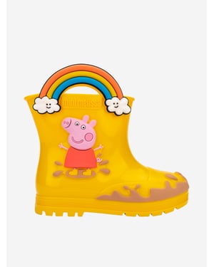 Mini Melissa Girls Peppa Pig Wellies in Yellow