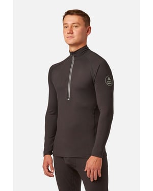 Bodyfit Zip Neck Baselayer Black