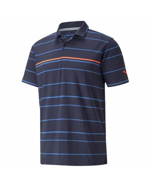 Puma MATTR Short Sleeve Collared Border Line Mens Golf Polo Shirt 532976 03