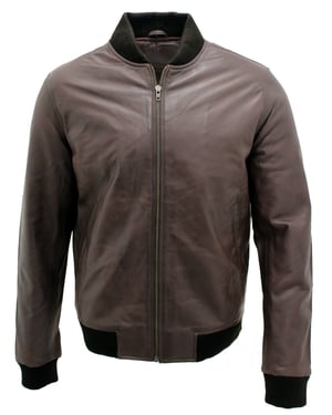 Varisty leren bomberjack