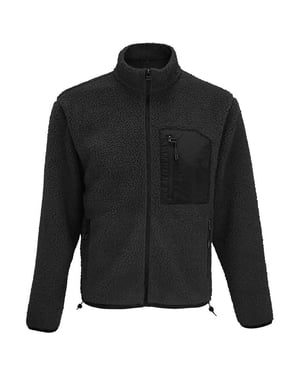SOLS Unisex Fury Sherpa Fleecejack voor volwassenen (Koolstof/grijs/zwart)