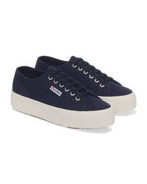 Superga Womens/Ladies 2740 Lace Up Platforms (Navy/Avorio)