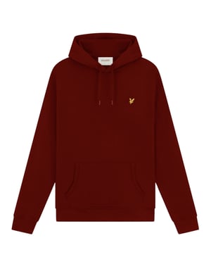 Lyle & Scott Branded Gala Red Pull-over Hoodie