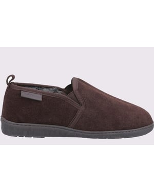 Hush Puppies Arnold Mocka Herrbruna Tofflor
