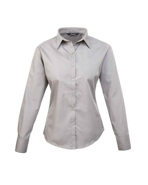 Premier Dames popeline blouse met lange mouwen