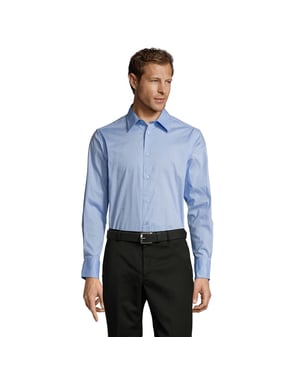 SOLS Heren Brighton Stretch Business Shirt met lange mouwen (Heldere lucht)