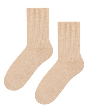 Womens Wool Dress Socks | Steven | Breathable Warm Socks for Ladies -Beige