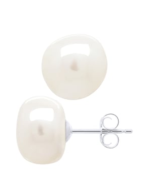 Örhängen av Silver 925 och äkta odlade sötvattenspärlor Barock 10 - 11 mm