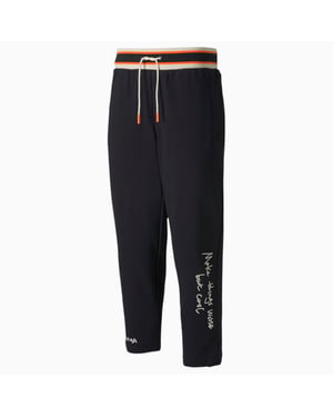 Puma x RDET Randomevent Black Mens Cropped Sweat Pants Joggers 596667 01