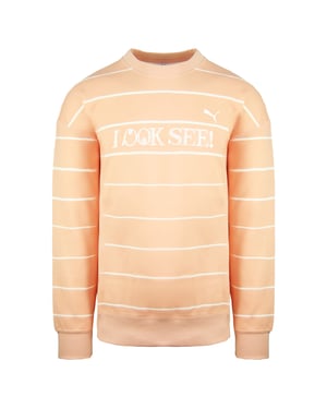 Puma x Michael Lau Long Sleeve Crew Neck Peach Mens Graphic Sweatshirt 530359 26