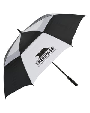 Trespass Catterick Automatische Paraplu (Zwart/Wit)