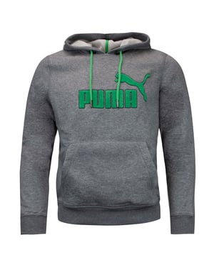 Puma Mens SP Hoodie Fleece Graphic Logo Sweatshirt Grey 827876 03