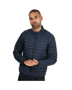 Ben Sherman lichtgewicht gewatteerd jack met trechterhals voor heren, marineblauw