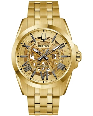 Bulova Sutton Automatic Men's Gold Watch 97A162