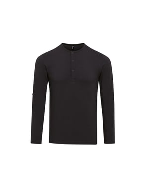 Premier Heren Long John Roll Sleeve T-shirt (Zwart)