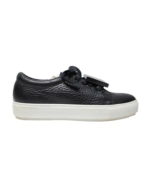 Acne Studios Adriana Low Top Sneakers in Black Calfskin Leather