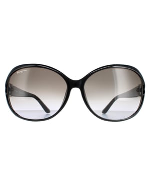 Salvatore Ferragamo Ovale dames zwart grijze gradiënt SF770SA