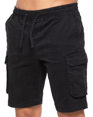 Enzo | Heren Cargo Korte Broek - Zwart