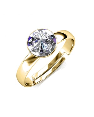Acacia One Size Ring - Guld och kristall