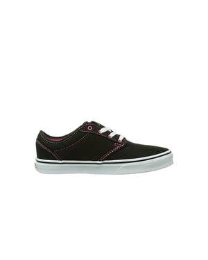 Vans Atwood Lace-Up Black Canvas Kids Plimsolls K2UDDC