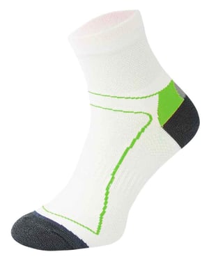 Comodo - Hi Vis Low Cut Fietssokken Heren & Dames - Wit Groen