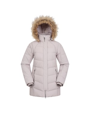 Mountain Warehouse Isla II lång dunjacka för damer/kvinnor (ljus beige)