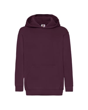 Fruit Of The Loom Kinder Unisex Sweatshirt Met Capuchon / Hoodie (Bordeaux)