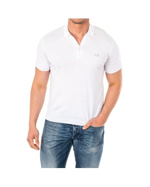 Short-sleeved polo shirt with classic cut and lapel collar HMSA01 for men