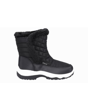 Cotswold Butterrow Textiel Dames Zwarte Winter Middelhoge Laarzen