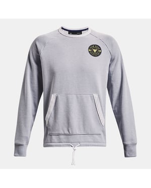 Under Armour Project Rock Heren Grijs Zwaargewicht Terry Sweater
