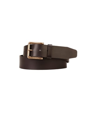 Boss Black Joris -sz40 Leather Belt Dark Brown