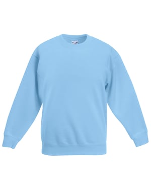 Fruit Of The Loom Kids Unisex Klassieke 80/20 set-in Sweater (2 stuks) (Hemel Blauw)
