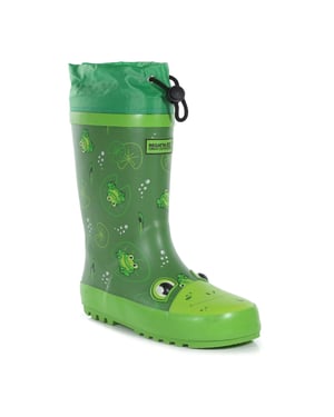 Regatta Barn/Kids Mudplay Jnr Frog Square Wellingtonstövlar (Grodgrön)