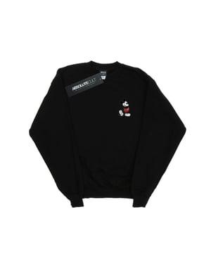 Disney Heren Mickey Mouse Kickin Retro Borst Sweatshirt (Zwart)