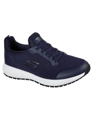 Skechers Womens Squad Slip Resistant Lace Up Safety Trainers