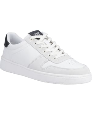 TOMS TRVL Lite Court Leather Heren Wit/Zwart Trainers