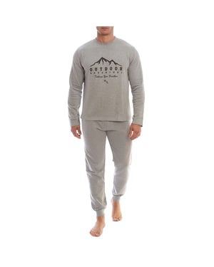 KLP4 Långärmad vinterpyjamas för män