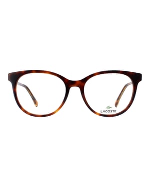 Lacoste Round Womens Brown Havana Glasses