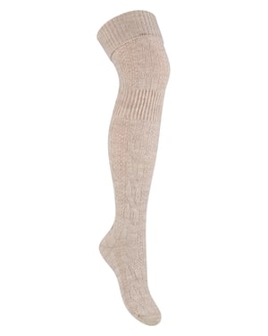 Womens Over The Knee Wool Socks | Steven | Winter Warm Thick Long Socks - Beige
