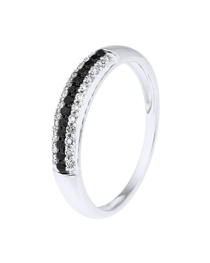 Alliance Black en White Diamonds 0.260 Cts White Gold