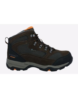 Hi-Tec Storm Heren Wandelschoenen Van Donkerbruin Suède