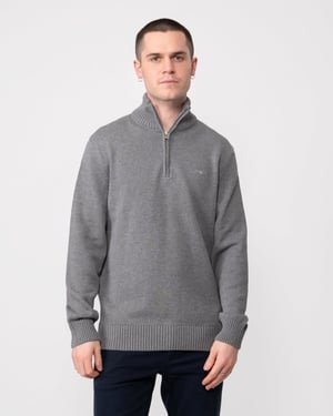 GANT Mens Casual Cotton Half Zip Jumper